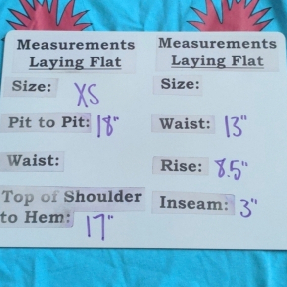 Brave Soul ASOS Blue and Pink Pineapple Print Crop Top and Shorts Pajama Set XS - Picture 7 of 7